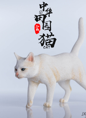 【JXK】田园猫/小黑猫摆件仿真宠物猫高端模型可爱树脂小饰品玩偶