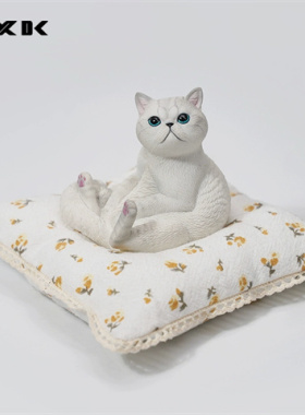 JXK 1/6 懒猫8.0 可爱迷你高端坐垫宠物猫咪客厅桌面摆件模型手办