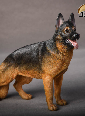 德国牧羊犬可配兵人仿真树脂桌面