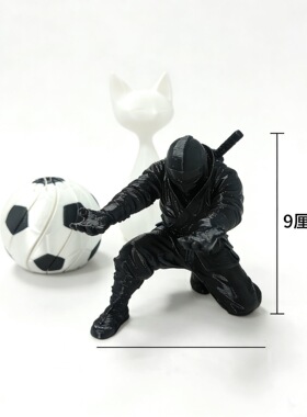 3d打印黑色忍者笔筒摆件动漫手办家居装饰跨境热销爆款供应