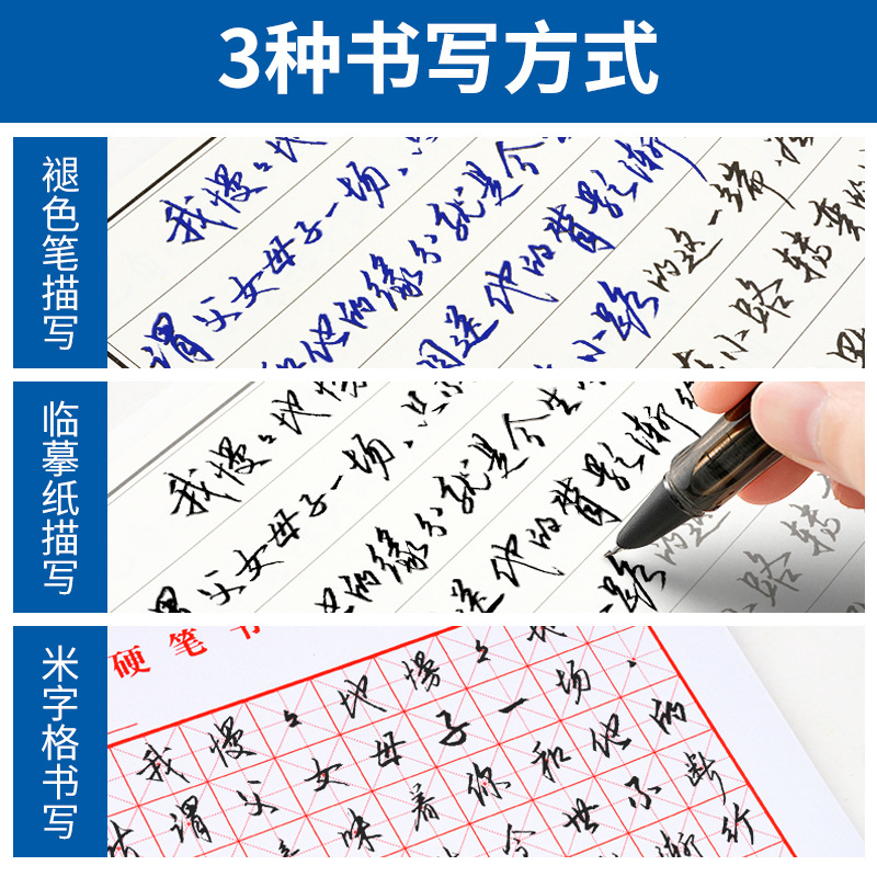 草书字帖成人手写行草书速成连笔字钢笔书法练字帖字体漂亮男女生-图0