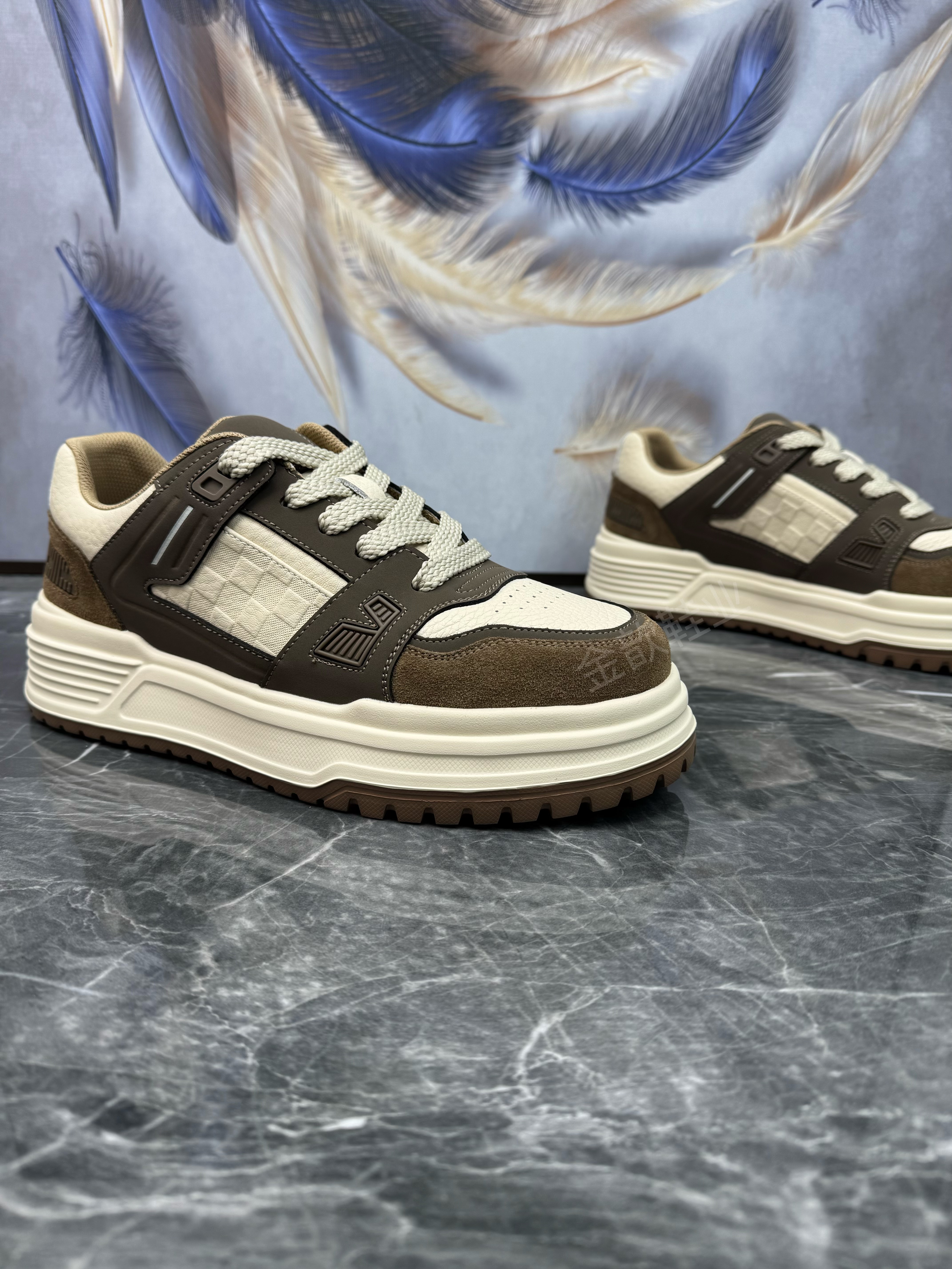 男鞋2026春季新款轻便软底真皮透气潮流拼色百搭户外运动休闲板鞋,淘宝优惠券,粉丝福利购,淘宝优惠卷