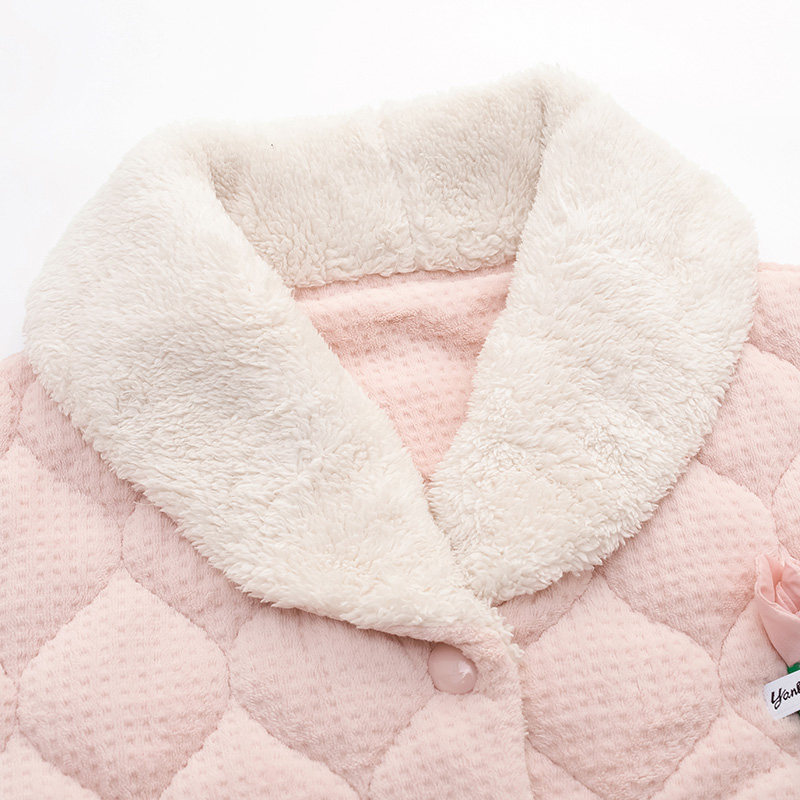 马克公主冬可爱珊瑚绒三层加厚睡衣 马克公主睡衣/家居服套装