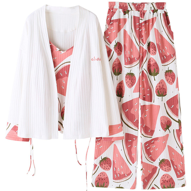 马克公主春秋长袖纯棉钟晓芹睡衣 马克公主睡衣/家居服套装