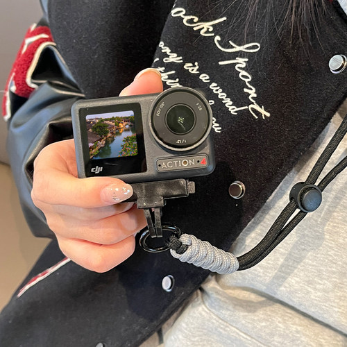 适用于大疆Osmo Action4保护套多巴胺挂绳Action4/5pro户外灵眸运动相机硅胶套机身壳防刮防蹭防尘罩相机配件 - 图3