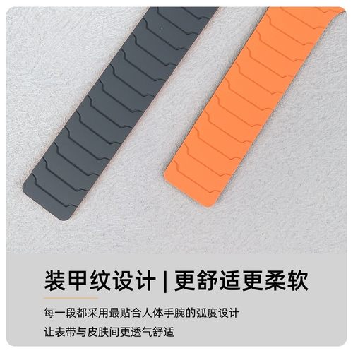 适用荣耀亲选haylou watch表带荣耀手表5新品x5硅胶磁吸2i铠甲腕带5Ultra运动智能5Pro手环男女款JY秋冬季 - 图3