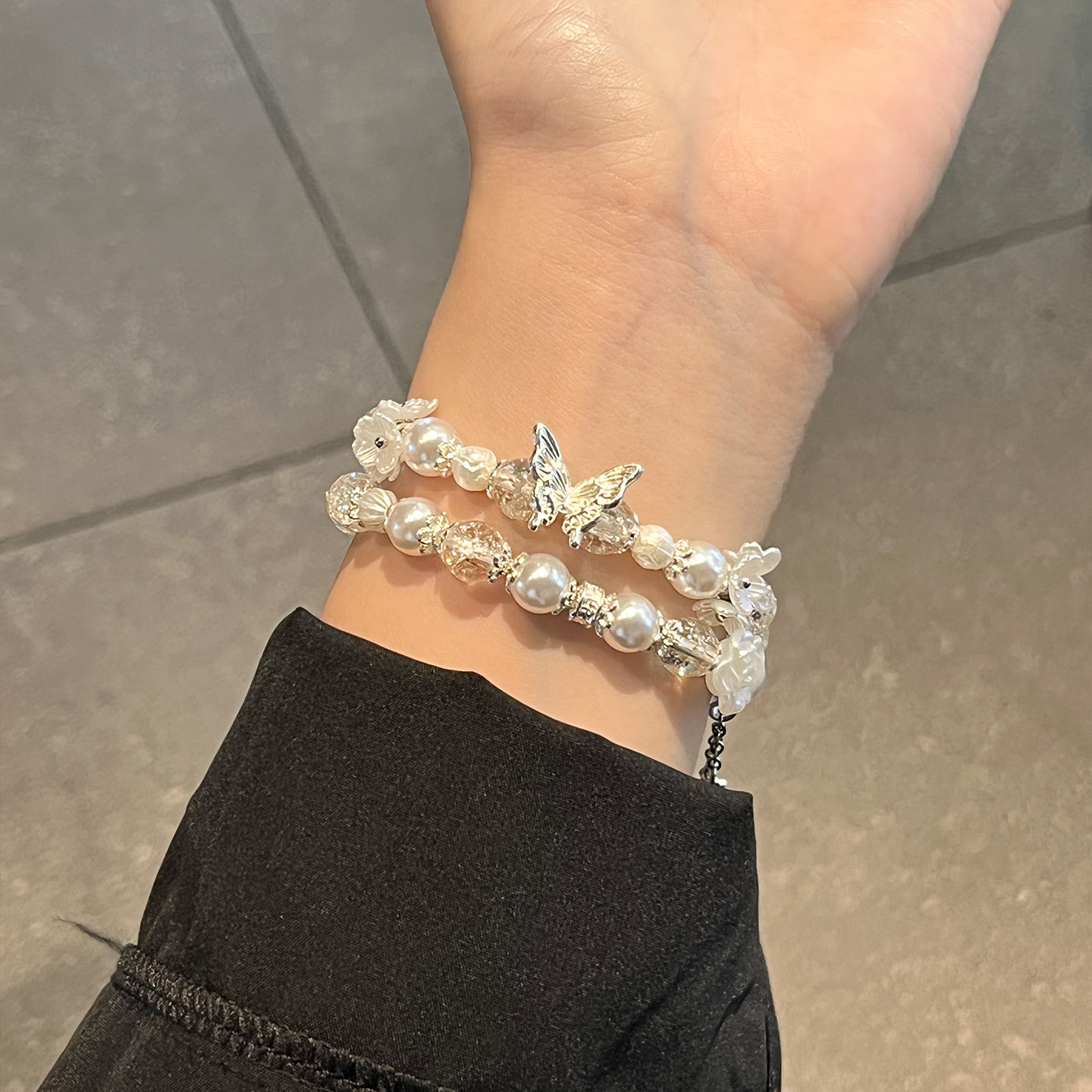 蝴蝶山茶花适用于华为手表gt5表带新款手表GT6串珠watch5/4运动智能腕带GT3Pro时尚女生荣耀FIT保护套壳XL夏 - 图3