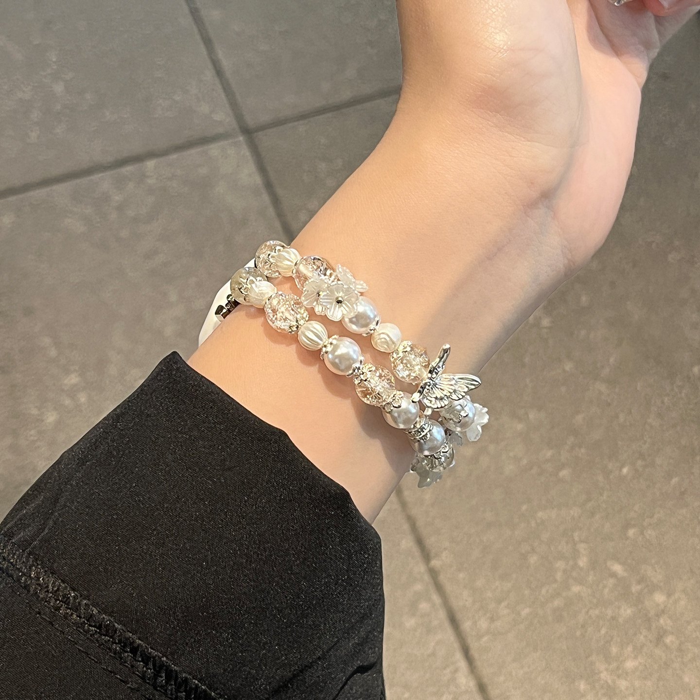 蝴蝶山茶花适用于华为手表gt5表带新款手表GT6串珠watch5/4运动智能腕带GT3Pro时尚女生荣耀FIT保护套壳XL夏 - 图0