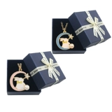 Японский милый мультяшный кролик для школьников, ожерелье, подвеска, белый кролик, подарок на день рождения