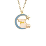 Японский милый мультяшный кролик для школьников, ожерелье, подвеска, белый кролик, подарок на день рождения