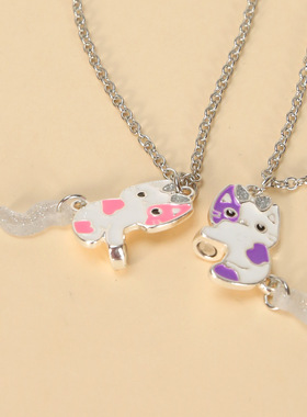 项链可磁吸猫咪十字链合金儿童女