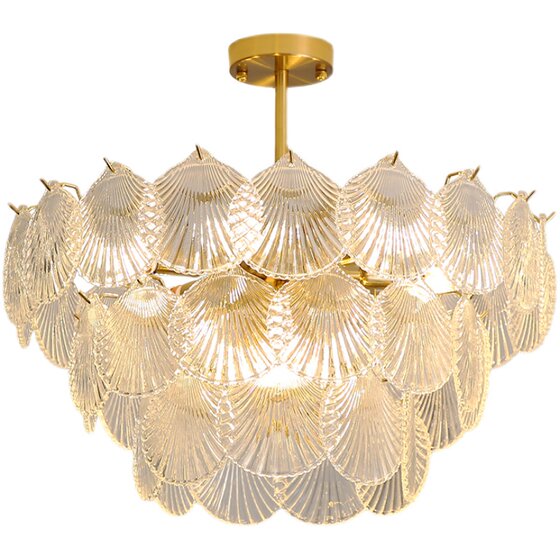 Light luxury French crystal chandelier for living room, master bedroom and dining room