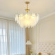 French light luxury feather bedroom dining room living room crystal lamp