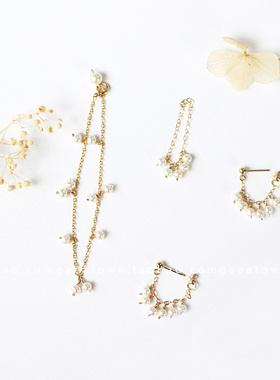 美国进口14k包金珍珠手链女