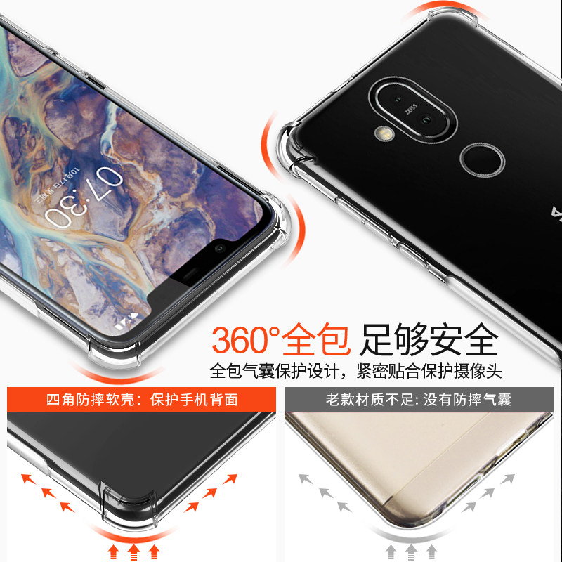 诺基亚x7 x5 7plus 6二代透明手机壳 尚米乐数码手机保护套/壳