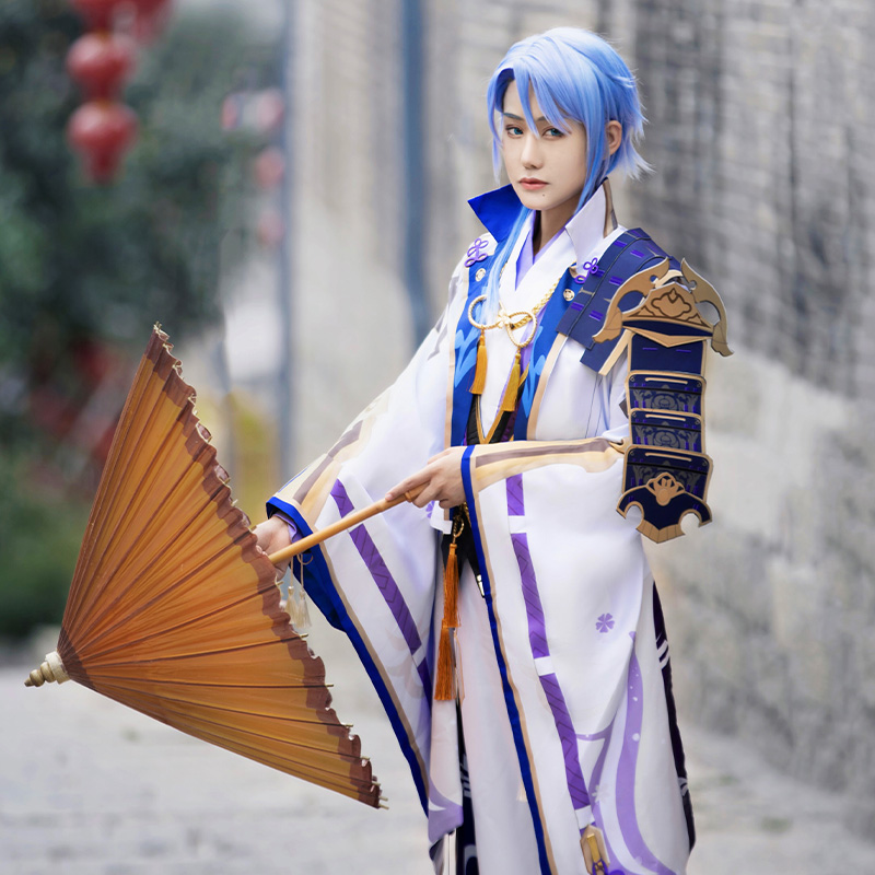 原神cos服稻妻城神里绫人cosplay全套套装动漫游戏服装假发现货男-图0