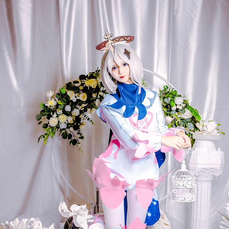 原神cos服派蒙cos服主角旅行者荧cospaly游戏套装服装女假发现货_虎窝淘