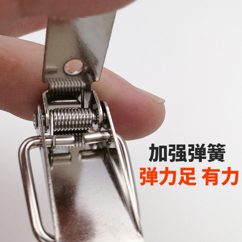 柜子门锁扣搭扣卡扣固定箱子家用挂锁鸭嘴扣铁皮箱木箱锁弹簧扣锁_虎窝淘
