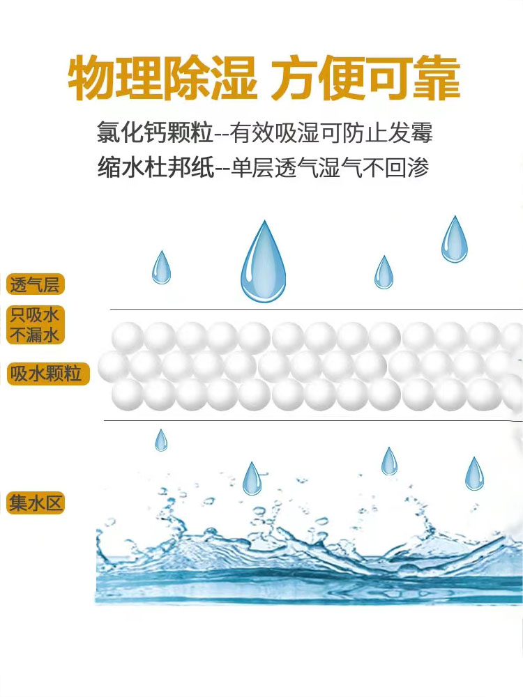 房间吸水除湿袋可挂式防霉干燥剂防潮去湿衣柜家用室内吸潮吸湿包 - 图2