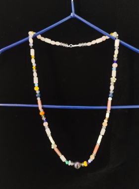 四海重明景甜南颜同款项链璎珞复古手工串珠色彩西瓜晶项链软璎珞