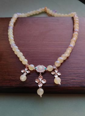 新中式人鱼姬项链珠帘玉幕苏幕遮赵露思同款项链软璎珞颈链配饰品