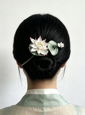 （成品）原创非遗手作缠花莲花发簪汉服配饰成品