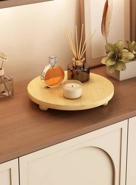 木制装饰底座摆件支架桌面香薰蜡烛摆件展示架浴室洗漱用品收纳架