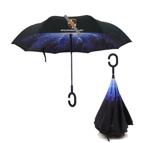 保葆时捷雨伞mcn超轻卡宴车用直杆伞 汽车男士自动商务三折叠伞 - 图3