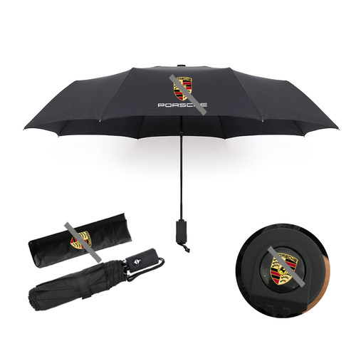 保葆时捷雨伞mcn超轻卡宴车用直杆伞 汽车男士自动商务三折叠伞 - 图1