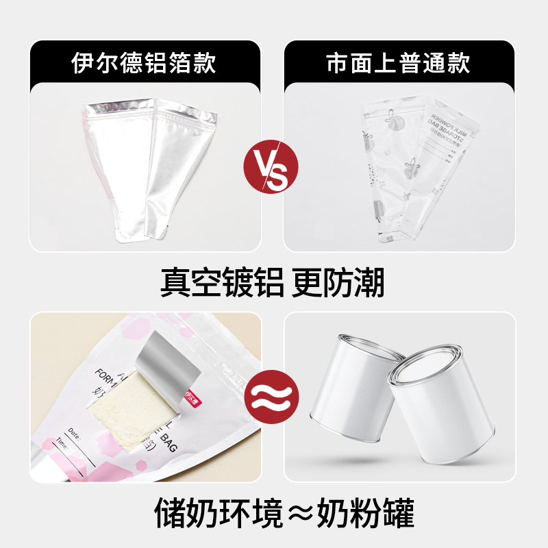 奶粉袋便携一次性铝箔锁鲜食品级小袋外出储存袋分装盒无菌款密封