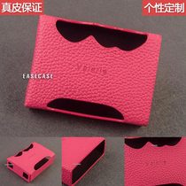 A6 section EASECASE Custom chord mojo genuine leather sheath protective sleeves Bull Neck Tattooise Red