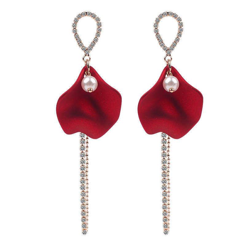 s925银针贝壳形长款流苏韩版耳钉 曼休妮饰品耳环