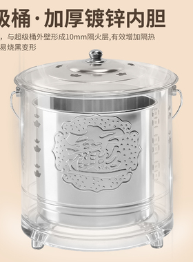 不锈钢烧纸桶烧钱纸炉特大号焚烧元宝桶家用室内化宝炉烧金桶加厚