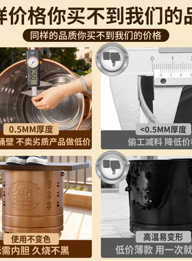 不锈钢特厚烧纸桶家用室内烧金桶