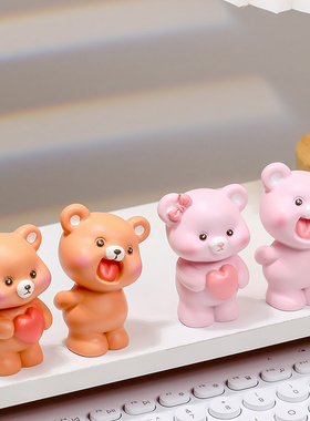 蕊杰装饰办公情侣小熊装饰摆件