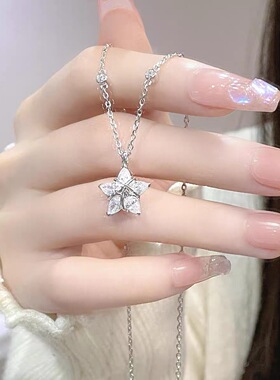 香港织女星s999纯银星星项链女轻奢小众设计锁骨链送朋友生日礼物