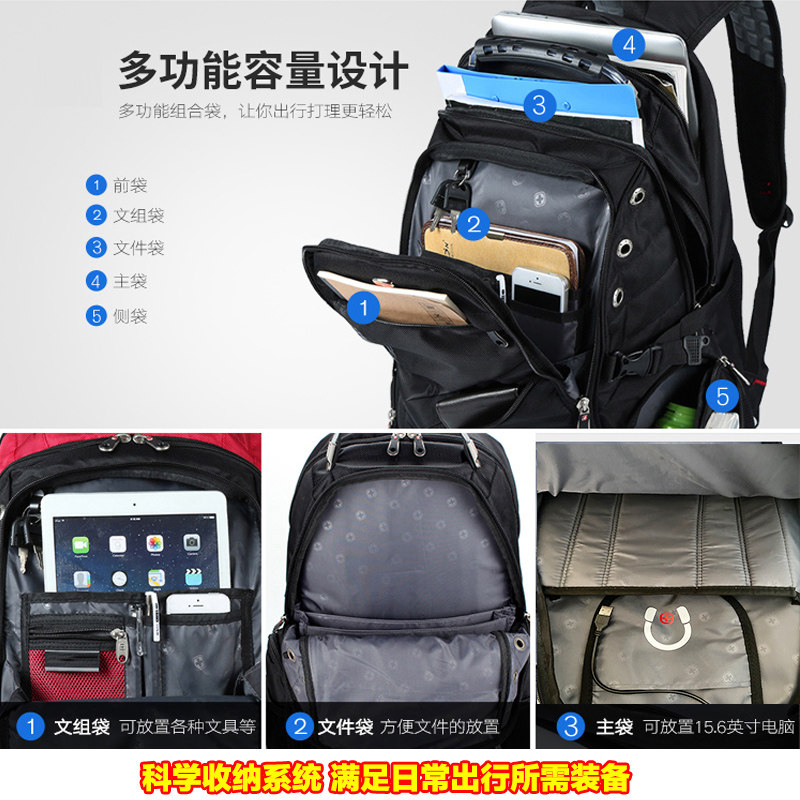 swissgear瑞士军刀时尚电脑双肩包 瑞士军刀SWISSGEAR箱包店双肩背包