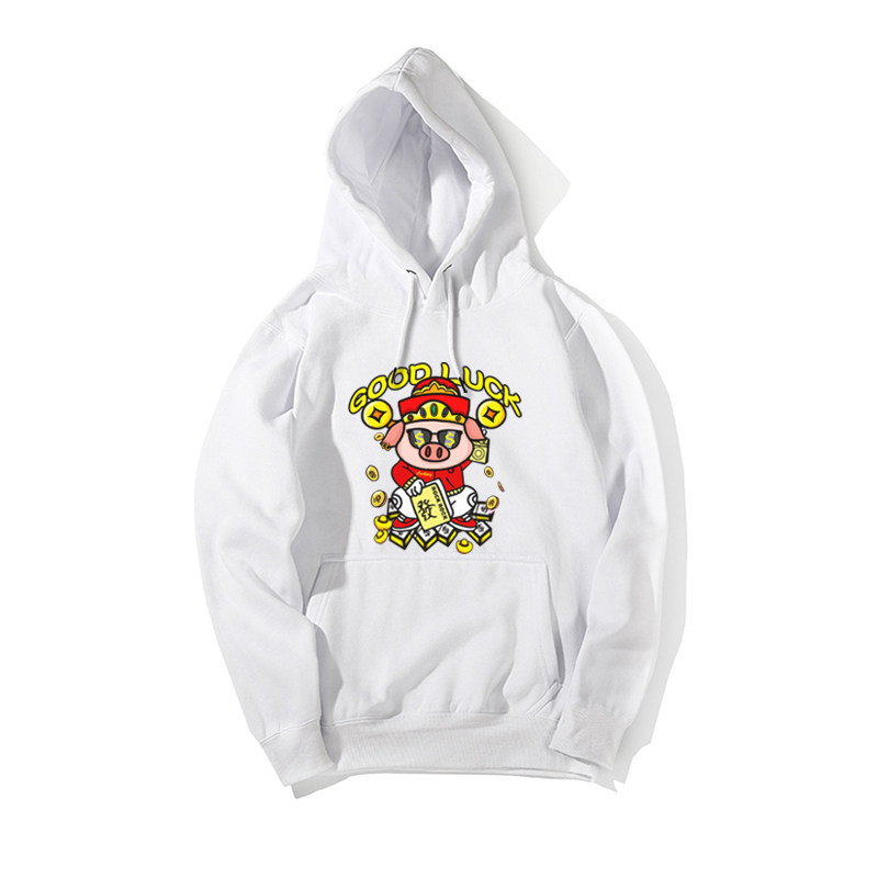 2019猪年本命年大红色新年连帽卫衣 品衣传奇卫衣