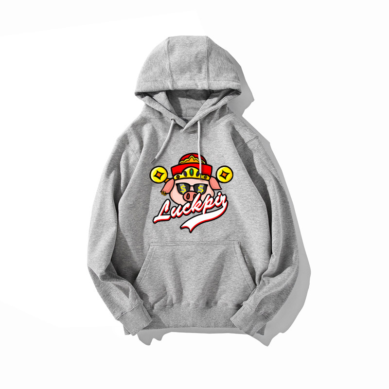 2019猪年本命年大红色新年连帽卫衣 品衣传奇卫衣