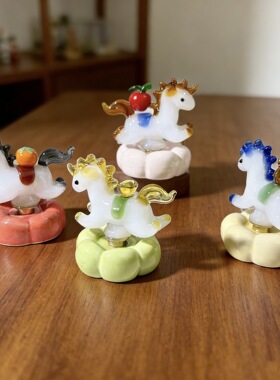 国风琉璃招财马摆件马到成功