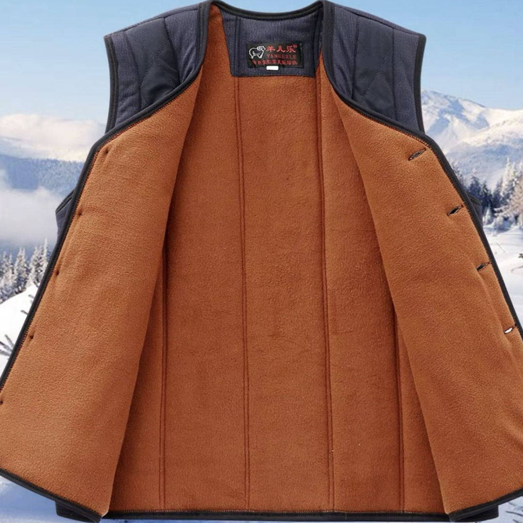男马甲冬季加绒加厚男士驼绒坎肩中老年人宽松保暖背心爸爸棉马夹,淘宝优惠券,粉丝福利购,淘宝优惠卷