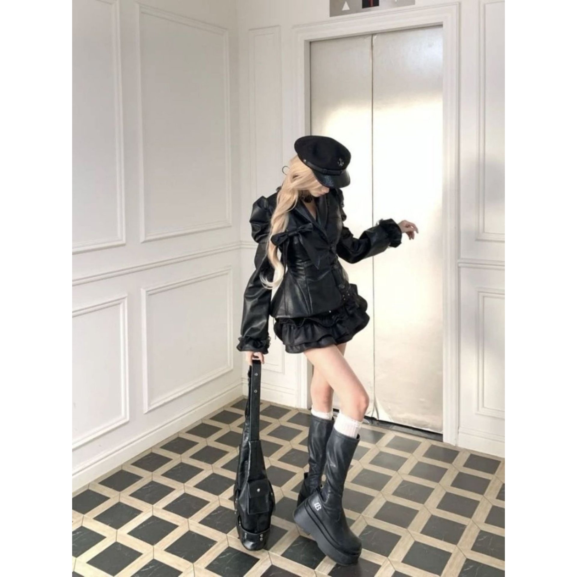 甜美可爱少女新款撞色短袖上衣蝴蝶结蕾丝蛋糕蓬蓬裙夏季短裤套装,淘宝优惠券,粉丝福利购,淘宝优惠卷