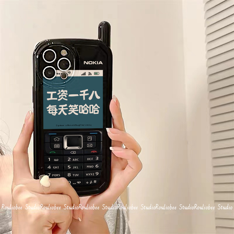 个性文字大哥大bb机苹果13 12手机壳 龙龙数码配件手机保护套/壳