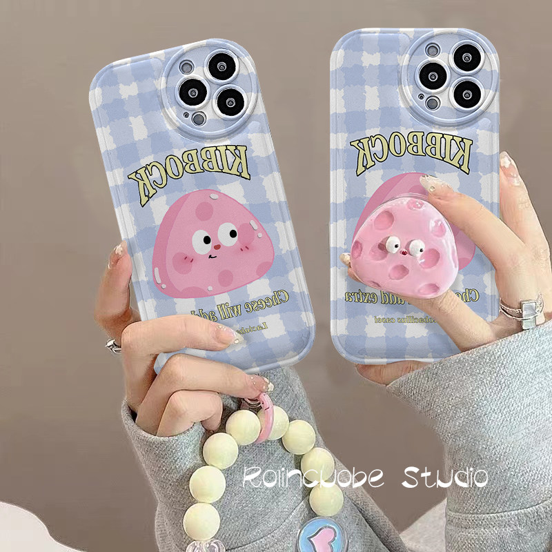 可爱粉奶酪支架手提 xsmax xr手机壳 龙龙数码配件手机保护套/壳