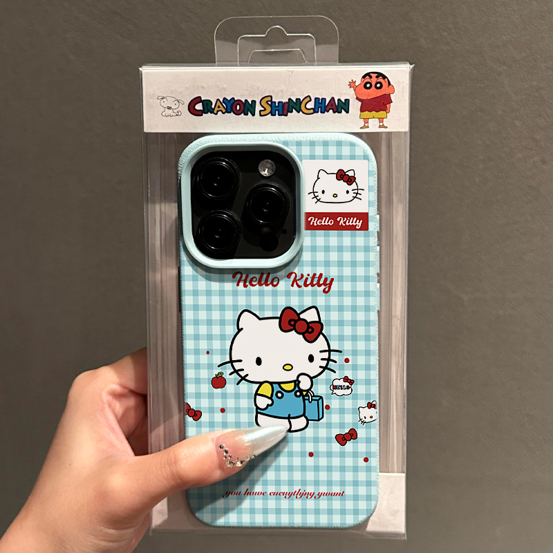 蓝格购物凯蒂适用苹果15promax手机壳iphone14pro新款13包边12可爱11保护套max防摔16硅胶PRO软壳PLUS高级PM