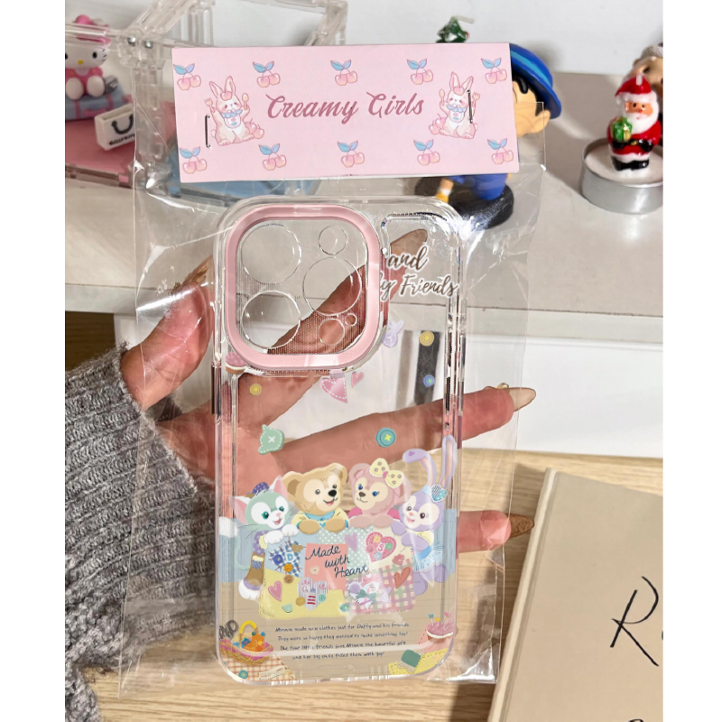 ins风小熊家族适用iPhone15promax手机壳苹果14p可爱13华为Pura70mate60荣耀100红米小米vivo全包oppo太空壳
