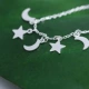 蔓 珀 新潮 version Phiên bản Hàn Quốc của da trắng S925 vòng chân bạc sterling nhỏ tua rua tươi sao khí - Vòng chân lắc chân Vòng chân