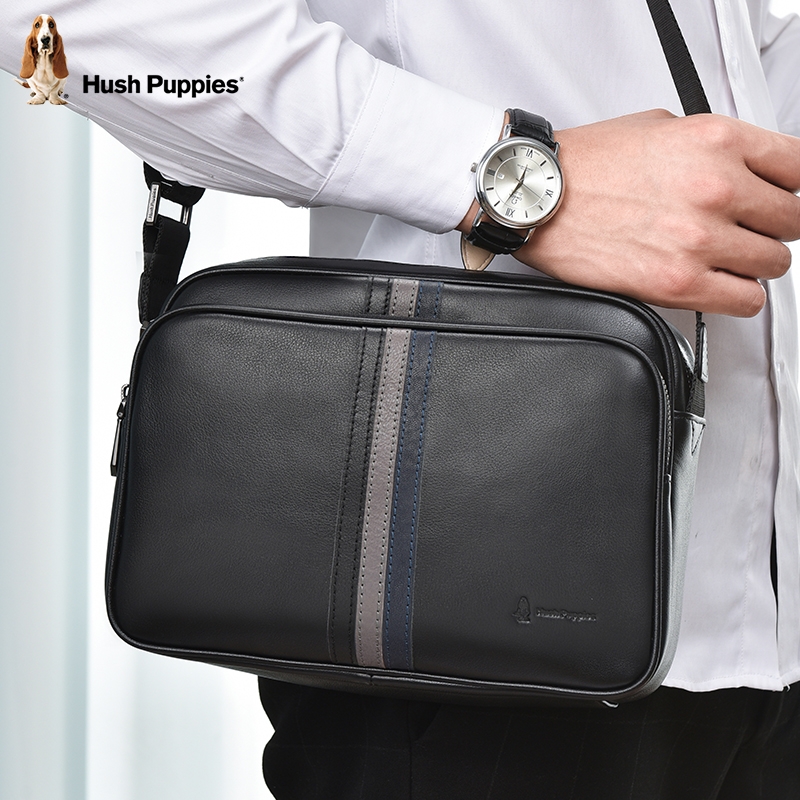 暇步士男士单肩包真皮潮流男士包包 暇步士若羽男士包袋