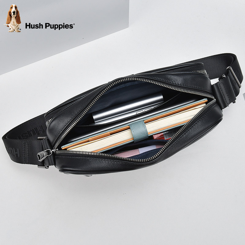 暇步士男士单肩包真皮潮流男士包包 暇步士若羽男士包袋