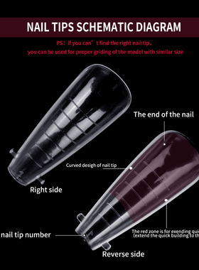 Fake Nails Extension Gel Dual Nail Form Coffin Nails Clear